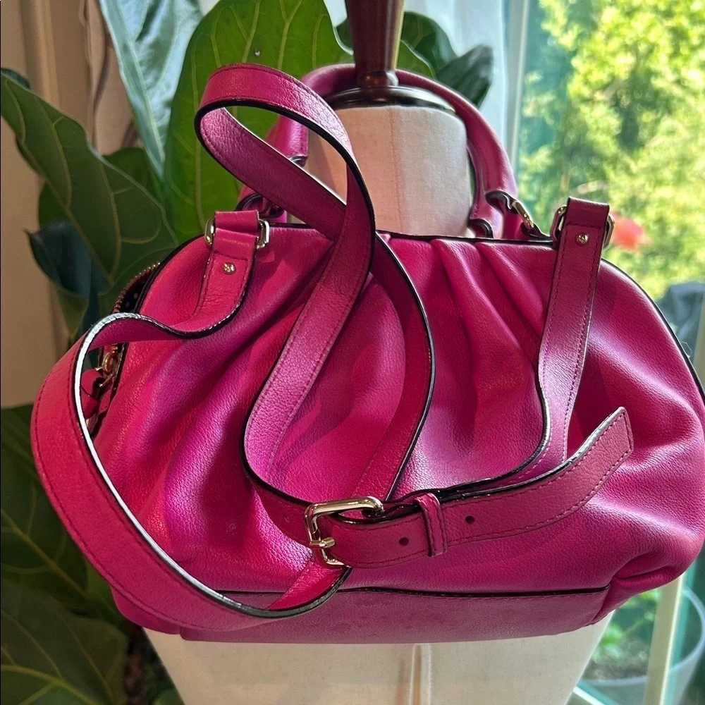 Leather Kate Spade Pink Five Points Kinsey Satchel Tote Bag